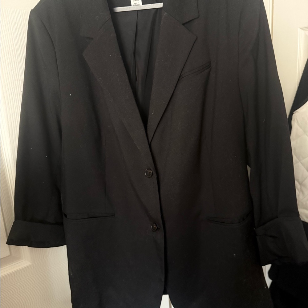 H&M Black Women's Two-Button Blazer
